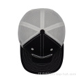 100% katoenen 2D geborduurde trucker hoed zwart